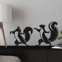 Dansende eekhoorns muursticker