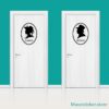 Deur poppetjes vintage deursticker