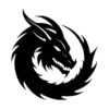 Draak cirkel muursticker raamsticker