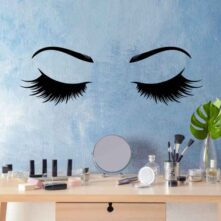 Gesloten ogen muursticker