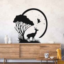 Hert in het wild muursticker