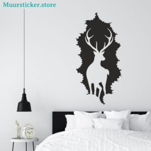 Muursticker Hert in bos