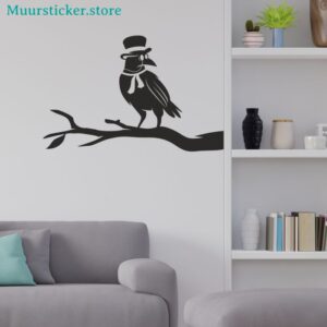Muursticker kraai