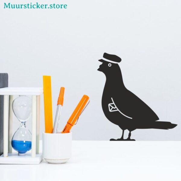 Muursticker postduif