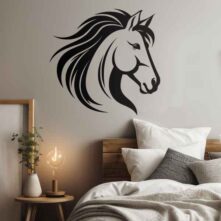 Paardenkop muursticker