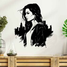 Urban vrouw muursticker