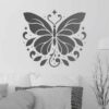 Vlinder met swirls muursticker