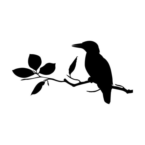 Muursticker vogel op tak